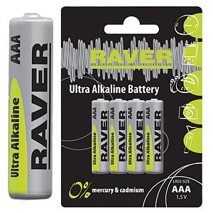 Baterie AAA (R03) alkalická RAVER 4ks