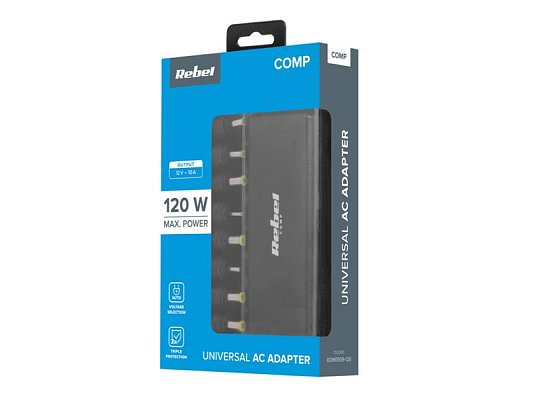 Adaptér pro notebooky REBEL 120W univerzální