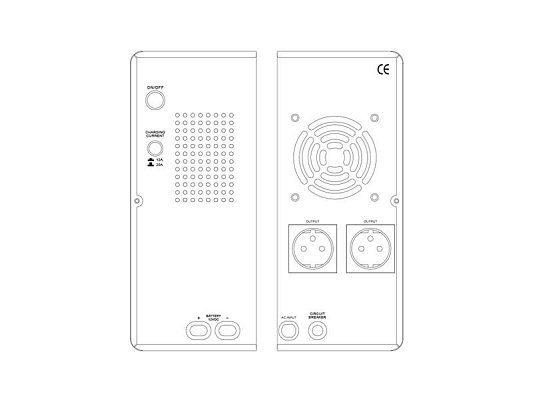 Zdroj záložní GETI GEP701 sinus 700W nástěnný