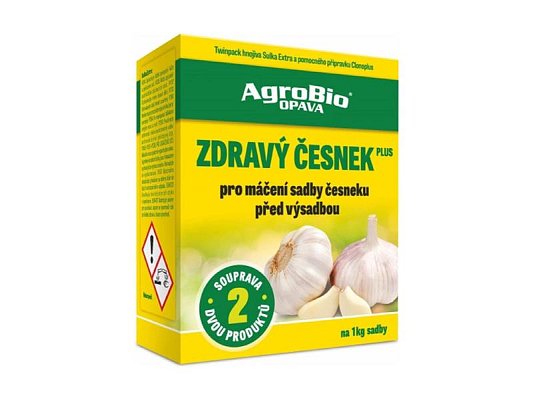 Přípravek ke hnojení česneku AGROBIO Zdravý Česnek Plus NEW 10g + 50ml