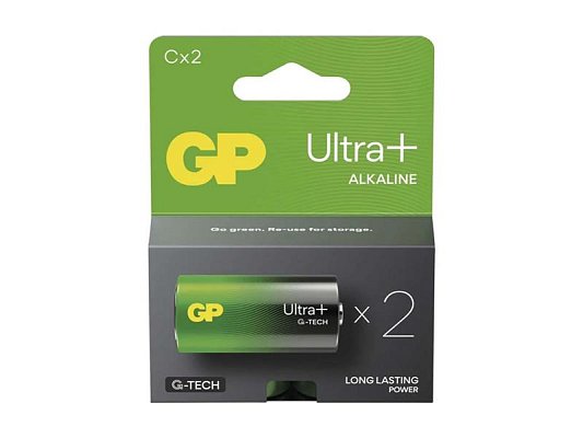 Baterie C (R14) alkalická GP Ultra Plus 2ks