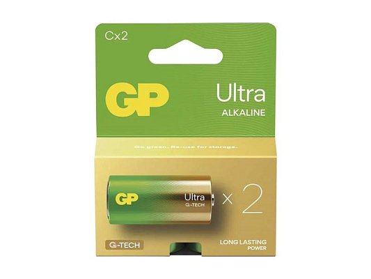 Baterie C (R14) alkalická GP Ultra 2ks