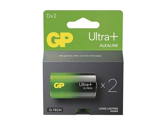 Baterie D (LR20) alkalická GP Ultra Plus 2ks