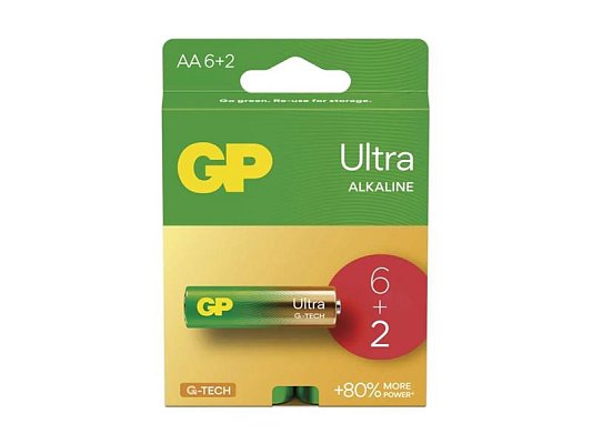 Baterie AA (R6) alkalická GP Ultra 8ks