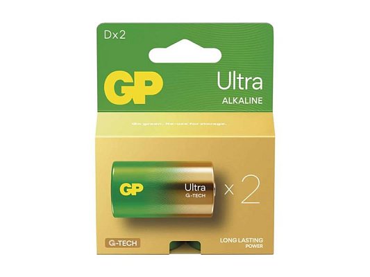 Baterie D (LR20) alkalická GP Ultra 2ks