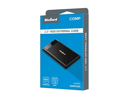 Box pro HDD 2,5" REBEL SATA KOM1200 USB-C 3.1