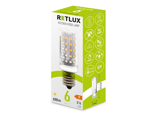 Žárovka LED E14 6W bílá teplá RETLUX RLL 459