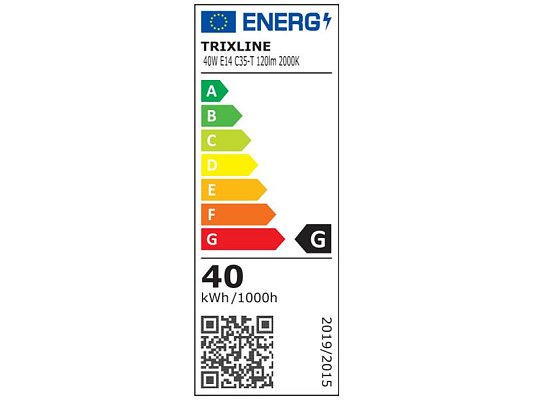 Žárovka Filament E14 40W bílá teplá TRIXLINE C35