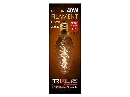 Žárovka Filament E14 40W bílá teplá TRIXLINE C35