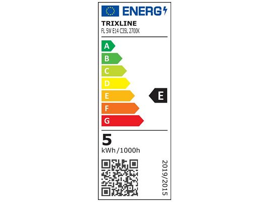 Žárovka Filament E14 5W bílá teplá TRIXLINE C35