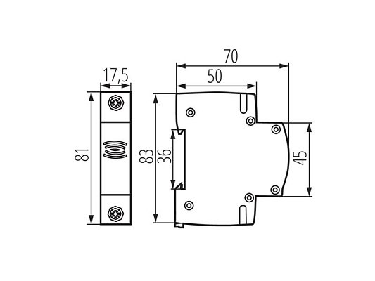 Zvonek na DIN lištu KANLUX KDOB-230V 23261