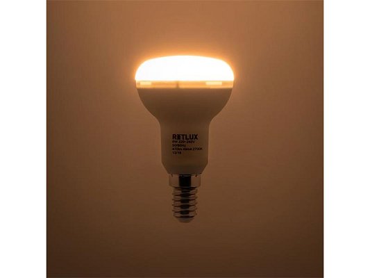 Žárovka LED E14 6W R50 SPOT bílá teplá RETLUX RLL 279