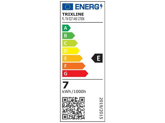 Žárovka LED E27 7W A60 bílá teplá TRIXLINE P1171