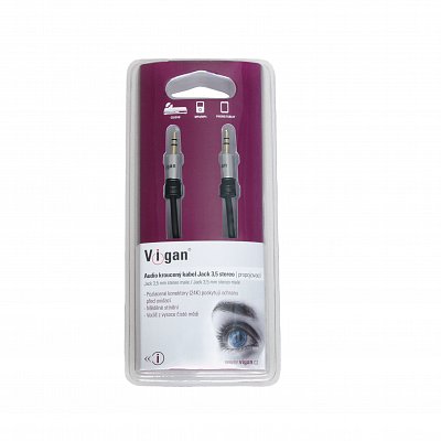 Propojovací kabel Jack 3,5mm M/M kroucený, 5m (VPK-016)