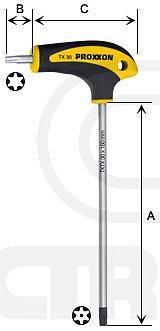 Šroubovák s L-rukojetí TORX Proxxon 22452 (Proxxon 22452)